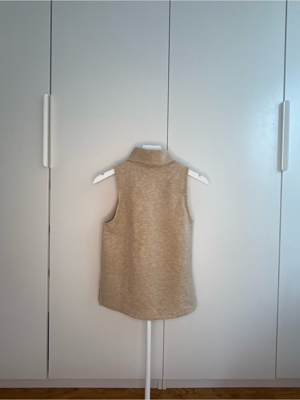 OGL Neutral Sleeveless Mock Neck Top in Light Beige - Picture 5 of 6